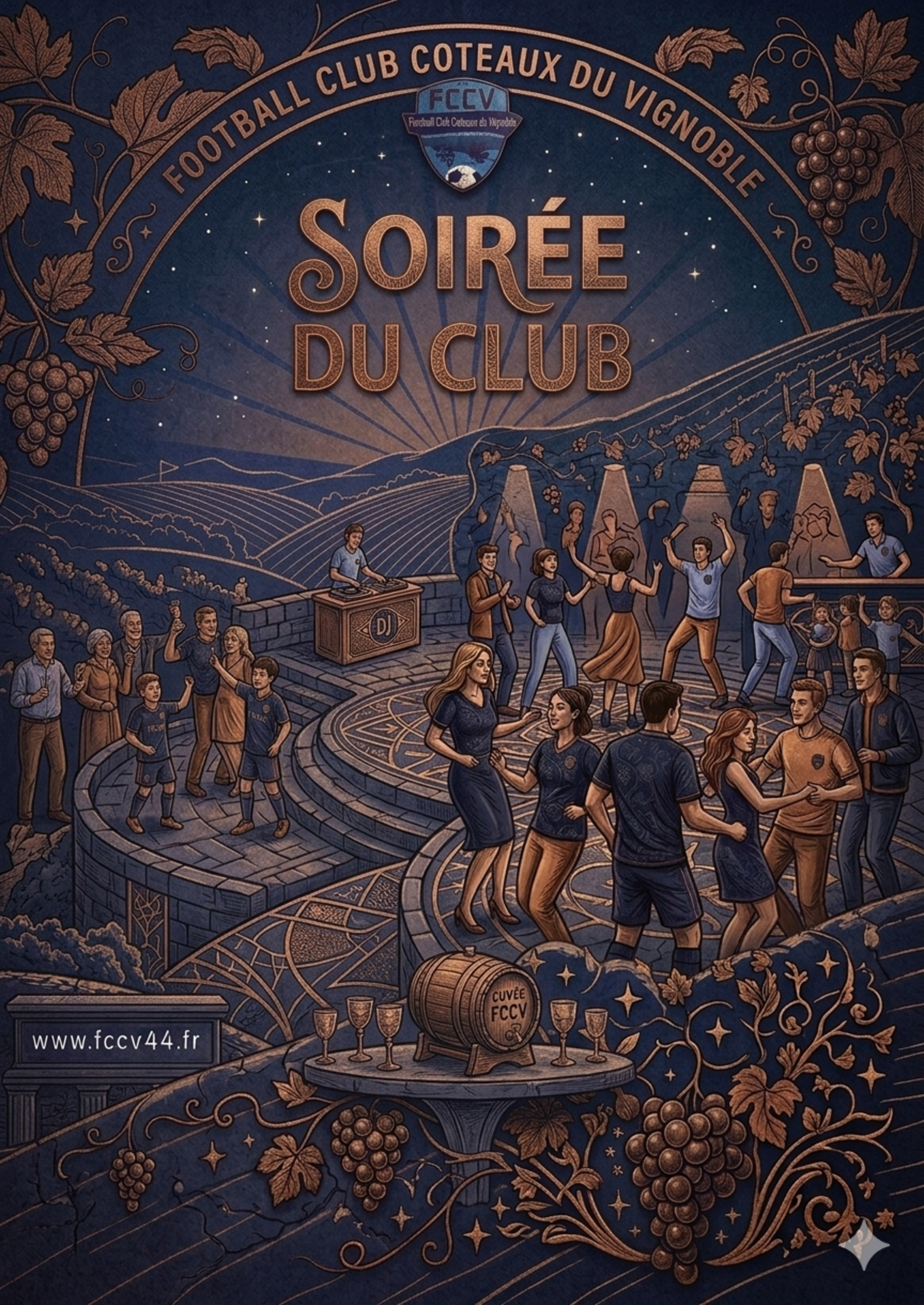 Affiche de la soirée du club